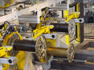 Spooling line with 12 units including automatic change - strip 10 mm - Width 400 mm - diameter 400 mm