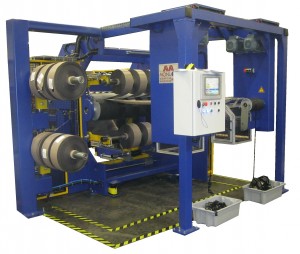 Slitter rewinder for rubber - and rubberized textile - Witdh  1000 mm